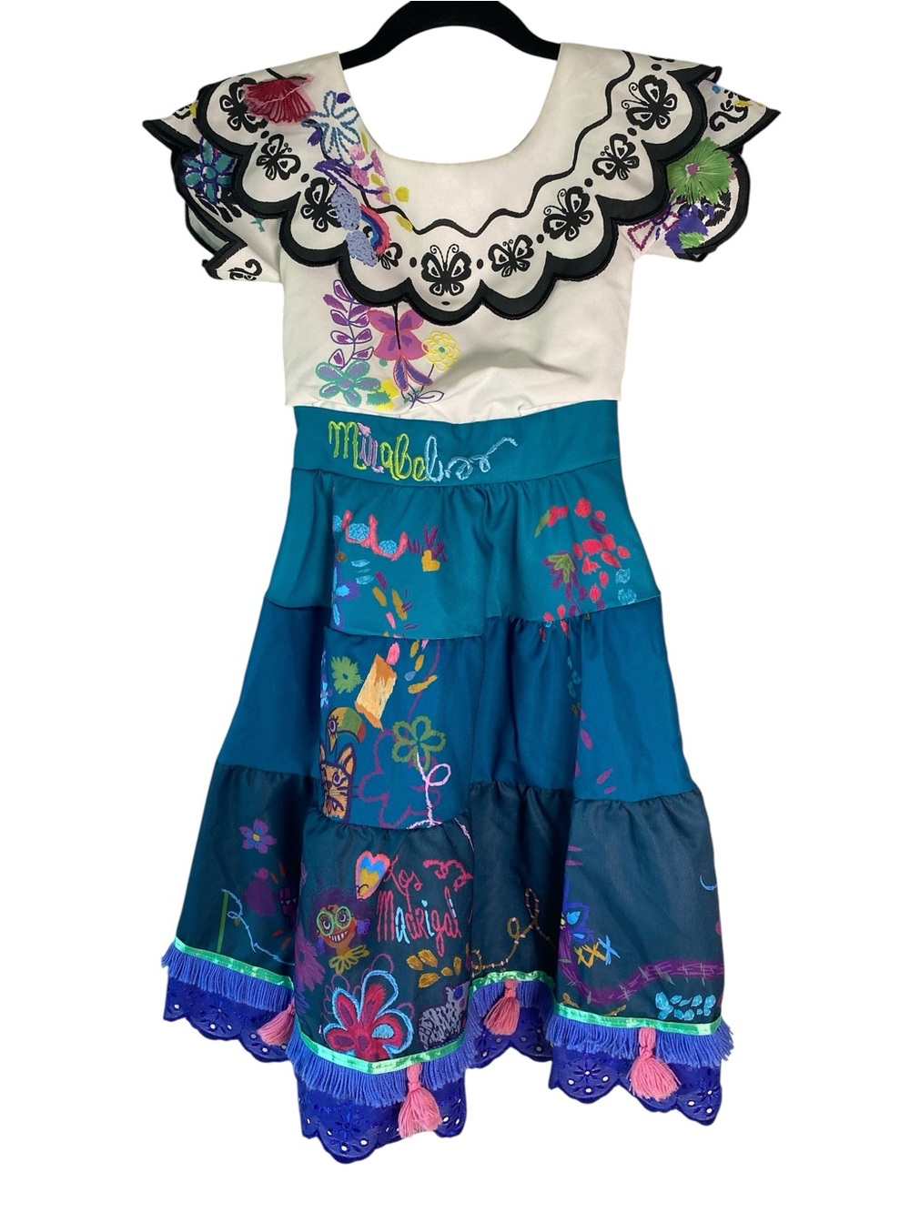 Disney Encanto Movie Mirabel Girl's Costume Dress Kids Halloween Cosplay 5/6